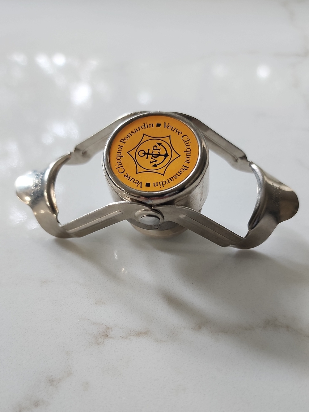 Veuve Clicquot Vintage Yellow Champagne Stopper with Stainless Arms